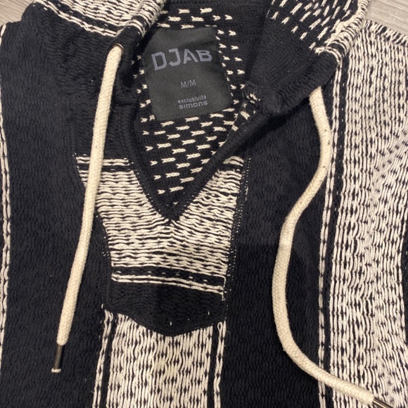 Black and white mayan boho hoodie - Picture 3 of 4